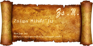 Zsiga Mihály névjegykártya