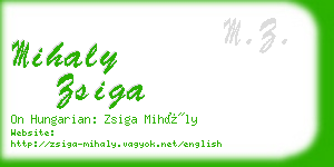 mihaly zsiga business card